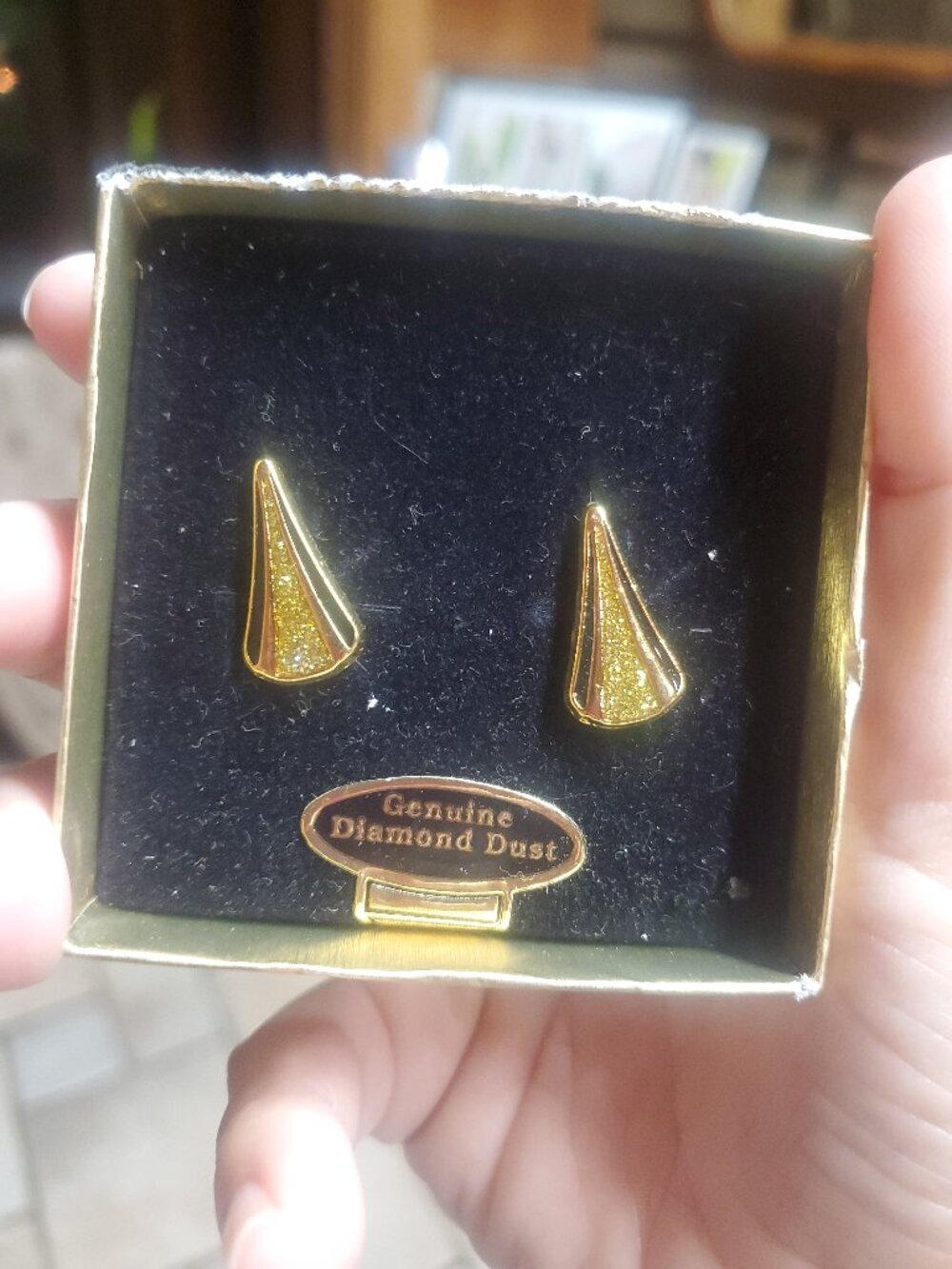 Vintage Van Doran diamond dust Clip on earrings
